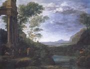 Claude Lorrain Landscape with Ascanius Shooting the Stag (mk17) oil painting picture wholesale